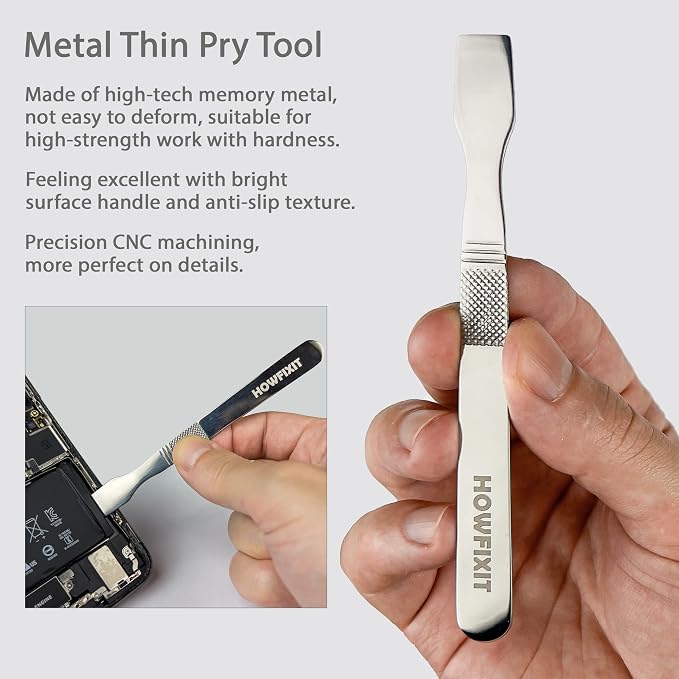 HowFixit Opening Pry Tools Kit with ESD Spudgers, Anti-Static Brush, Metal Spudger for Disassembling and Repair Laptop, Game Console, Computer