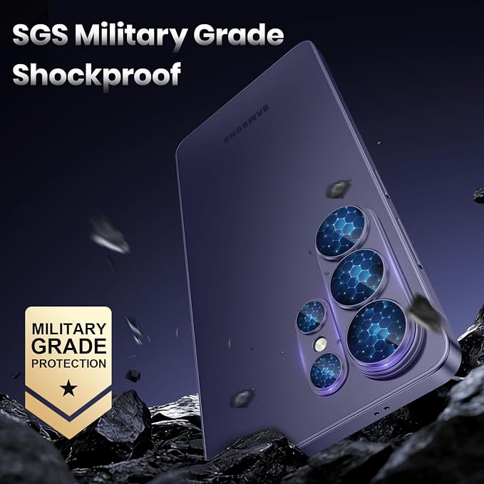 for Samsung Galaxy S26 Ultra Camera Lens Protector - Matte Titanium Alloy [Military Grade Shatterproof] [Strong Adsorption] Glass Camera Screen Protector for S26 Ultra, Violet