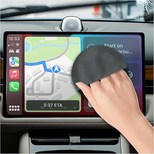 4.36"×4.36" Round Car Screen Cleaner,Double Sided Microfiber Screen Cleaning Pad for Car Display,Dashboard LCD Display,Universal Cell Phones,Touch Screen Cleaner for Car Accessories (Round)