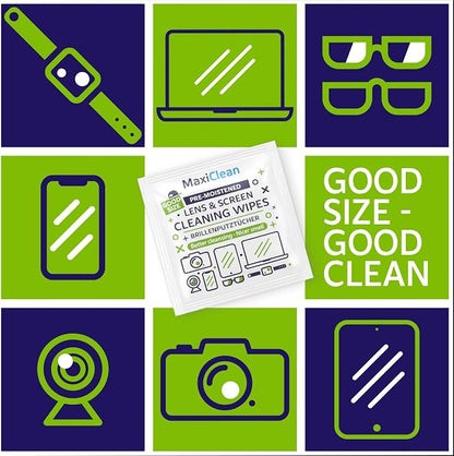 440 Pack Lens Wipes for Eyeglasses Pre-Moistened, Individually Wrapped Streak-Free Cleaning for Glasses & Laptop Screens, Glasses Cleaner Wipe Bulk 5.5 x 4.7 Inch, Sunglasses & Phone Wipe