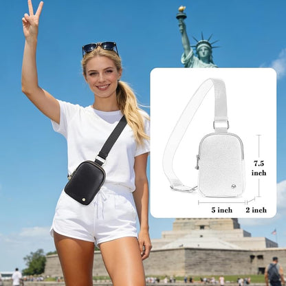 INICAT Anti Theft Crossbody Bag for Women, Small RFID Blocking Sling Purse with Zipper Lock for Travel, Vegan Leather