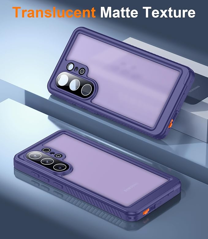 Temdan Designed for Samsung Galaxy S26 Ultra Case Waterproof, Built-in Lens & Screen Protector Military Grade Shockproof Dropproof IP68 Underwater Full Body Phone Case for Galaxy S26 Ultra 6.9"-Purple