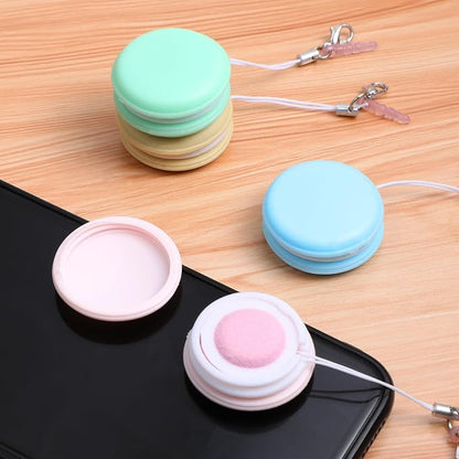 4pcs Macaron Screen Cleaner Set：Macaron Phone Cleaning Wipes，Mobile Phone Screen Cleaner - Soft Brush and Wipe for Telephone, Tablets, and Eyeglasses, Cute Lanyard Design for Easy Carrying