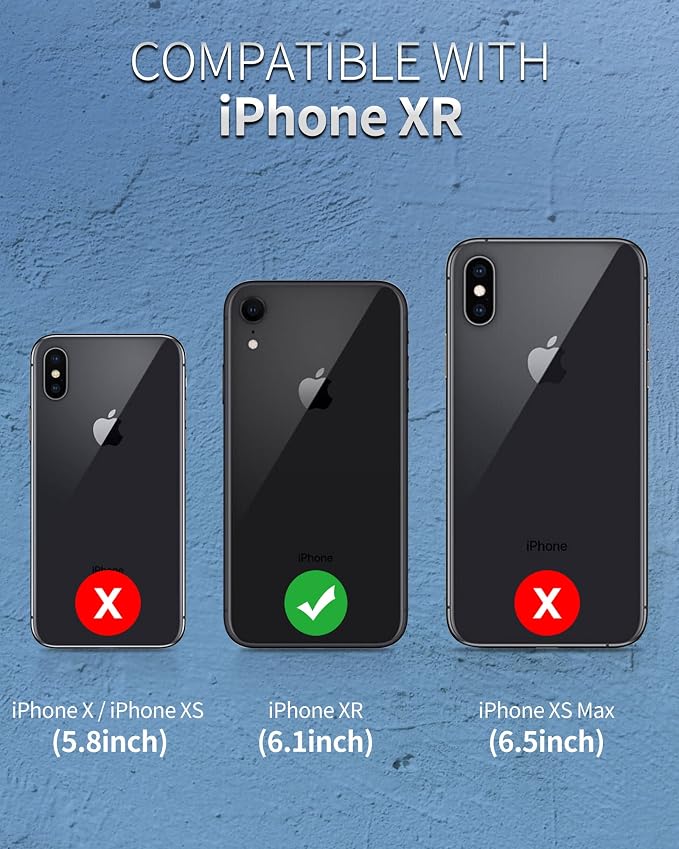 SPORTLINK for iPhone XR Waterproof Phone Case, Built in Shockproof Dustproof Screen Protector, Full Body Military Rugged Cover Protective, Heavy Duty, Dropproof IP68 Underwater for iPhone XR 6.1 Black