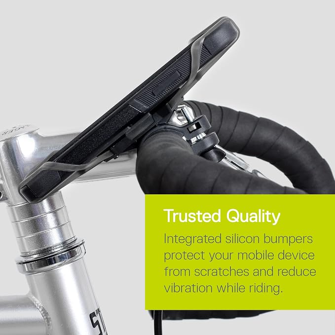 Delta Bike Phone Mount Cycle - Xmount Bicycle Phone Holder Adjusts to Any Handlebar & Fits Any Phone or iPhone - Easily Accessible Bike Accessories for Adult Bikes