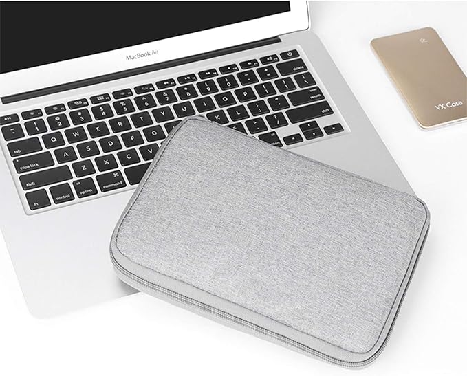 Electronics Organizer, Jelly Comb Electronic Accessories Case Portable Double Layer Cable Storage Bag for Cell Phone, Data Line, Power Bank, USB Flash Drive and More (Black, Double Layer/Small)