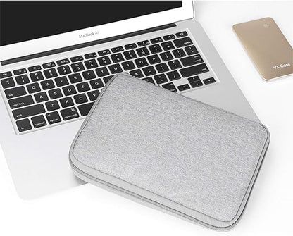 Electronics Organizer, Jelly Comb Electronic Accessories Case Portable Double Layer Cable Storage Bag for Cell Phone, Data Line, Power Bank, USB Flash Drive and More (Gray, Single layer/Small)