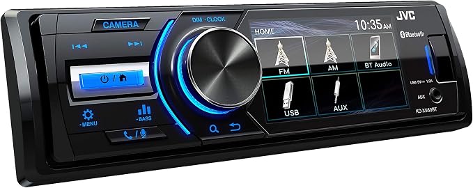 JVC - KD-X560BT - Digital Media Car & Marine Bluetooth Receiver iPhone/Android/USB/AUX Car Stereo with Rear Camera Input