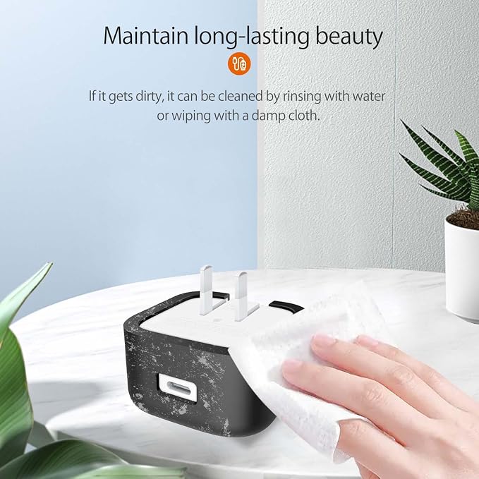 Case for Apple 40W Dynamic Power Adapter,NOUKAJU Silicone Protective Cover,Drop-Proof,Scratch-Proof,Shock-Proof,Protective Case for Apple 40W Charger(Black)