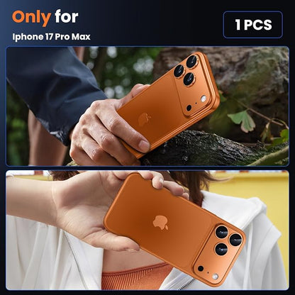 SAHARA - Ultra-Strong Camera Lens Protector for iPhone 17 Pro Max (2-Pack), Strong Titanium, HD Clear, Anti-Fingerprint, Easy Install, Cosmic Orange, (ZD00193)