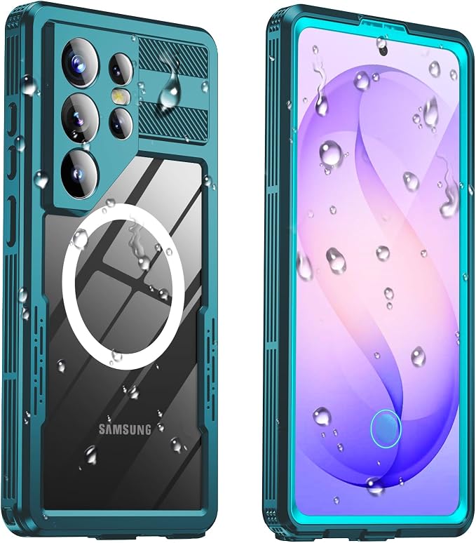 for Samsung Galaxy S26 Ultra Waterproof Case, [Fit for Magsafe] [IP68 Water Proof] [Built-in Screen Protector], Magnetic Heavy Duty Military Grade Rugged Phone Case for S 26 Ultra 6.9", Teal
