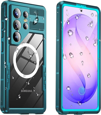 for Samsung Galaxy S26 Ultra Waterproof Case, [Fit for Magsafe] [IP68 Water Proof] [Built-in Screen Protector], Magnetic Heavy Duty Military Grade Rugged Phone Case for S 26 Ultra 6.9", Teal