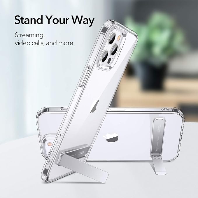 ESR Boost Phone Kickstand, Vertical and Horizontal Stand, Adjustable Angle, Compatible with iPhone Air 17 Pro Max, iPhone 17e/16/15/14/13/12, Samsung Galaxy S26/S25/S24/S23 Series, Google, Silver