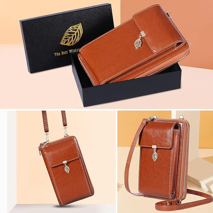 HUANLANG Small Crossbody Phone Bags for Women Leather Cell Phone Purse Wallet | Small, Cell Phone