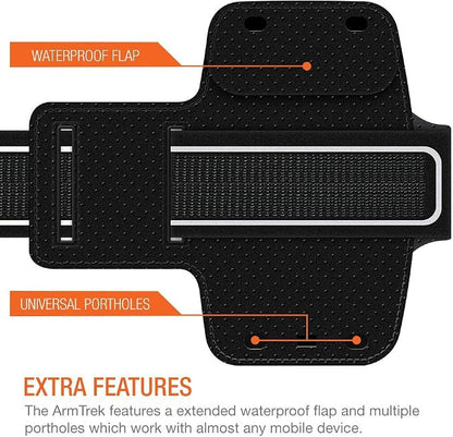 Trianium Armband for Large Phone- iPhone Xs Max XR iPhone X 8 7 6s Plus,LG G7 G6,Galaxy s9 s8, Note 9 8(Fit Otterbox Defender/Lifeproof case)[Water Resistant] ArmTrek Pro Sport Arm Band w/Key Holder