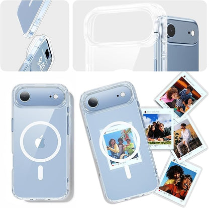 3 in 1 for iPhone Air Case Clear,Fits MagSafe, Not Yellowing, Screen Protector*1 Camera Lens Protector*1, Military-Grade Protection for Phone Cover 6.5 inch