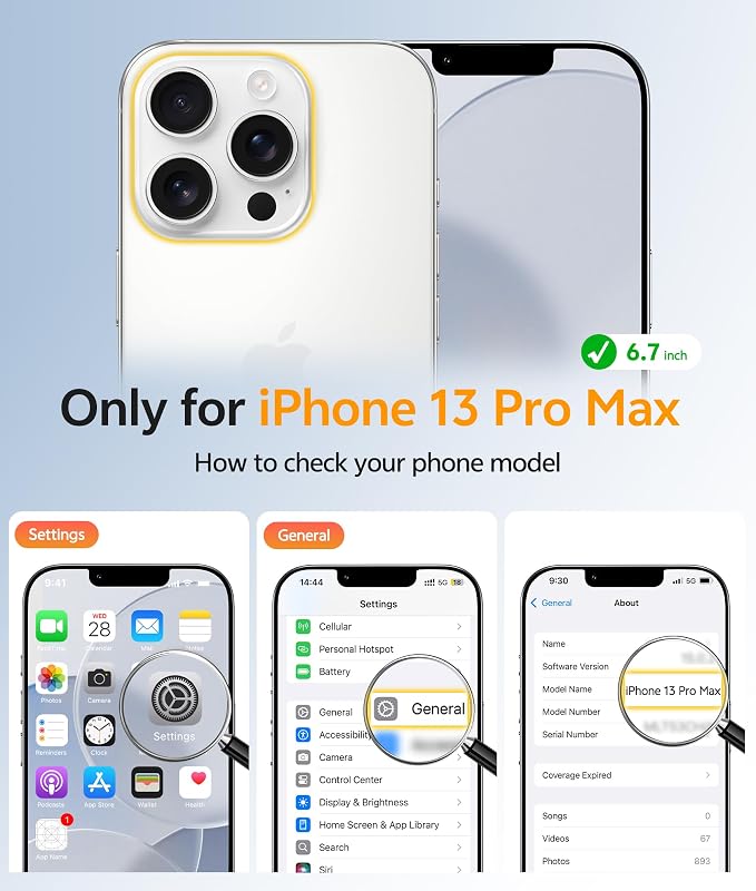 FNTCASE for iPhone 13 Pro Max Case Clear, Fit for Magsafe, Anti Yellowing | Magnetic Phone Cases, 14FT Military Grade Drop Protection, Slim Shockproof Protective Cover, Transparent
