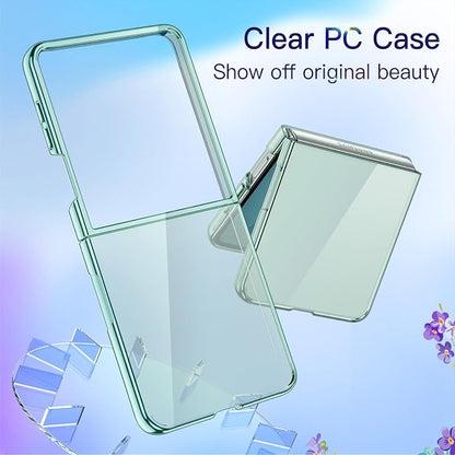 JETech Clear Case for Samsung Galaxy Z Flip 7, Mint | Crystal Clear Back, Hard PC Construction, Slim Fit, Shockproof Protection