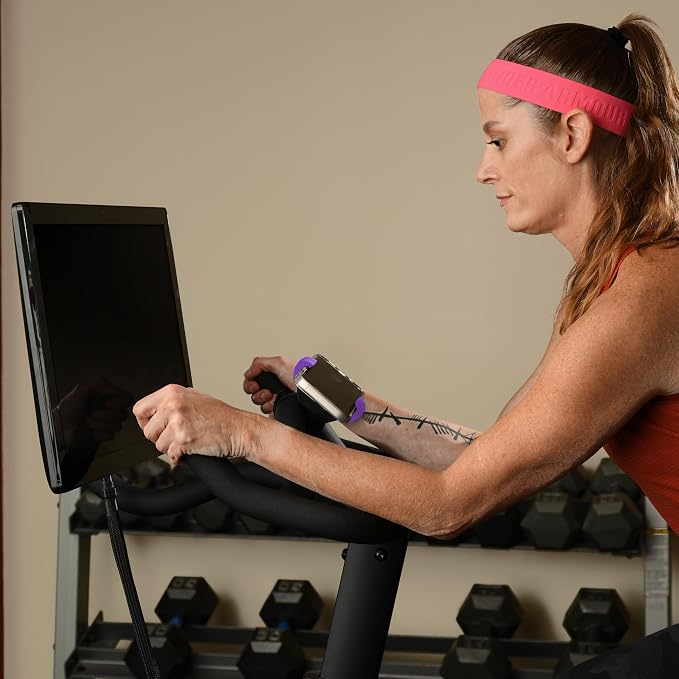 Silicone Bike Phone Holder Designed for Peloton and Exercise Bike- Cell Phone Mount for Stationary Exercise Bike Accessories