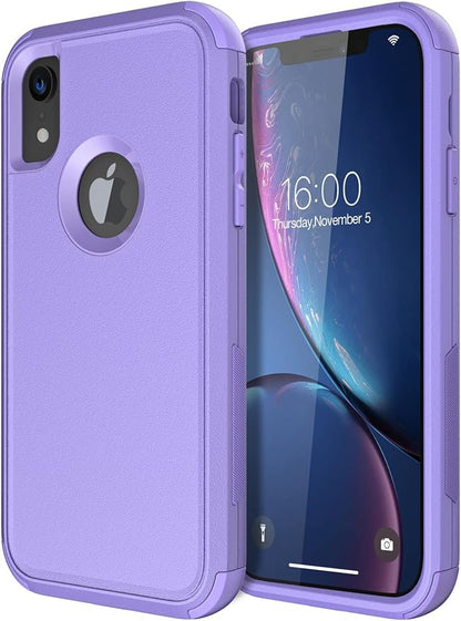 Diverbox for iPhone Xr Case [Shockproof] [Dropproof] [Dust-Proof],Heavy Duty Protection Phone Case Cover for Apple iPhone XR (Purple)