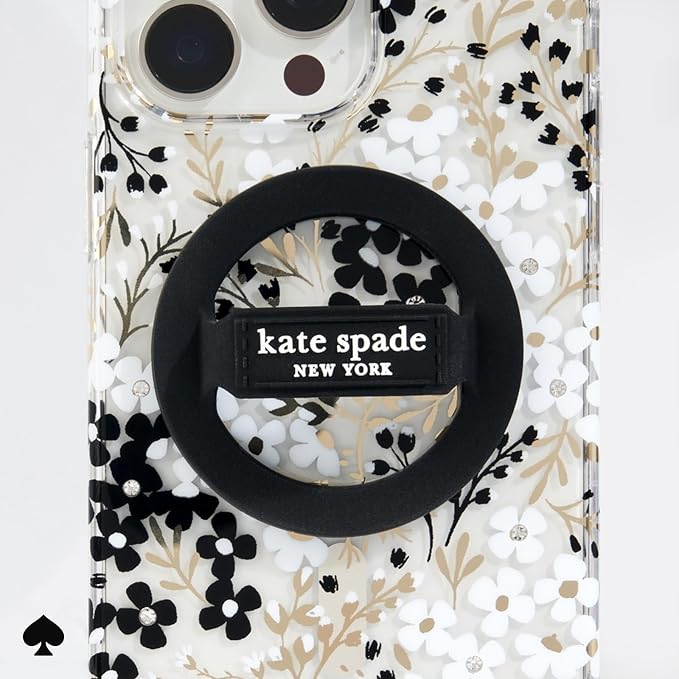 kate spade new york Magnetic Phone Loop Grip - Removable and Collapsible - Black