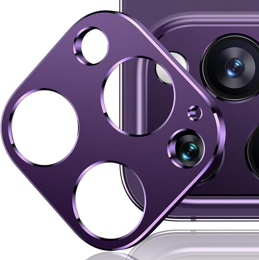 Mothca 2 Pack Camera Lens Protector for iPhone 14 Pro/iPhone 14 Pro Max Matte Alloy Camera Cover [No Affect Photo Quality] No Lens Metal Ring Strong Adhesion Camera Protector Case Friendly (Purple)
