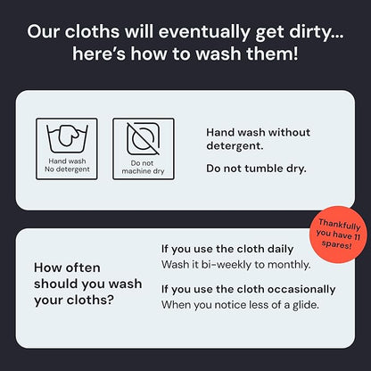 Elite Screens Microfiber Cleaning Cloth - 12-Pack, 12" x 12", Blue - Oversized Eyeglass Cleaning Cloth - Quick-Dry Reusable Glasses Wipes - Portable Pocket Lens Wipes