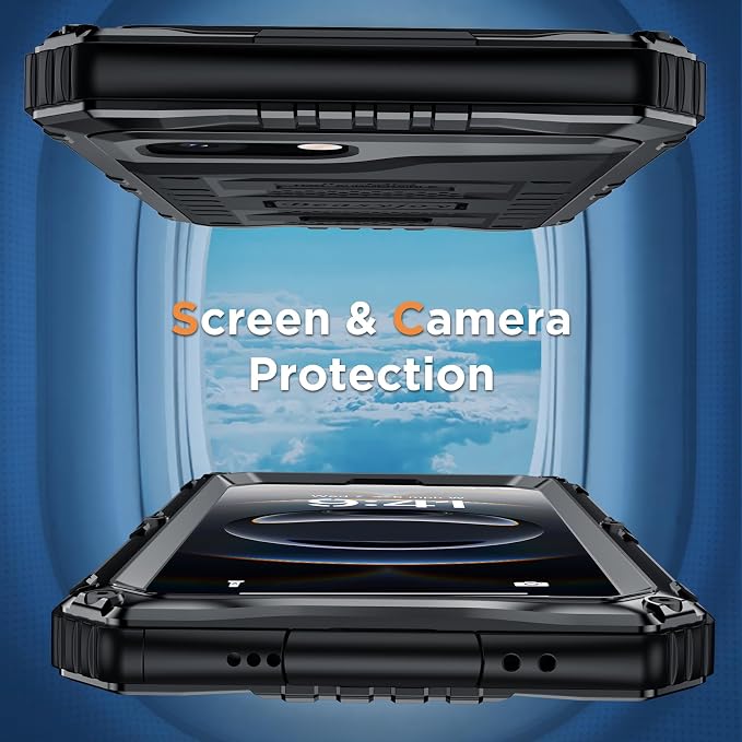 Beasyjoy for iPhone 16e Case/iPhone 17e Case Waterproof, Metal Heavy Duty Full Body Protective Case with Built-in Screen Protector, Military Grade Shockproof Cover for iPhone 16e/17e 6.1", Black