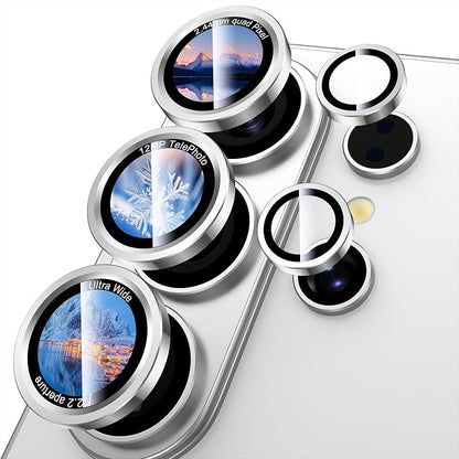 Uyiton for Samsung Galaxy S26 Ultra Camera Lens Protector - [Case-Friendly][Not Easy to Break][Ultra-Thin] Military-Grade Tempered Glass with Aluminum Metal Rear Camera Screen Cover - White