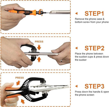 Showpin Smart Phones Suction Cup Tool Opening Pliers Repair LCD Screen, 3 in 1 iPhone Repair Tool Prying Tool Compatible with Cell Phone/Laptop/Tablet PC