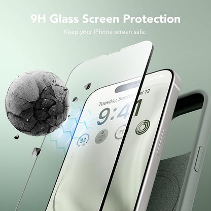 GONEZ for iPhone 15 Pro Max Case Silicone, Compatible with Magsafe, Camera Protector + Screen Protector, Soft Anti-Scratch Microfiber Lining, Liquid Silicone Shockproof Phone Cover, Calke Green
