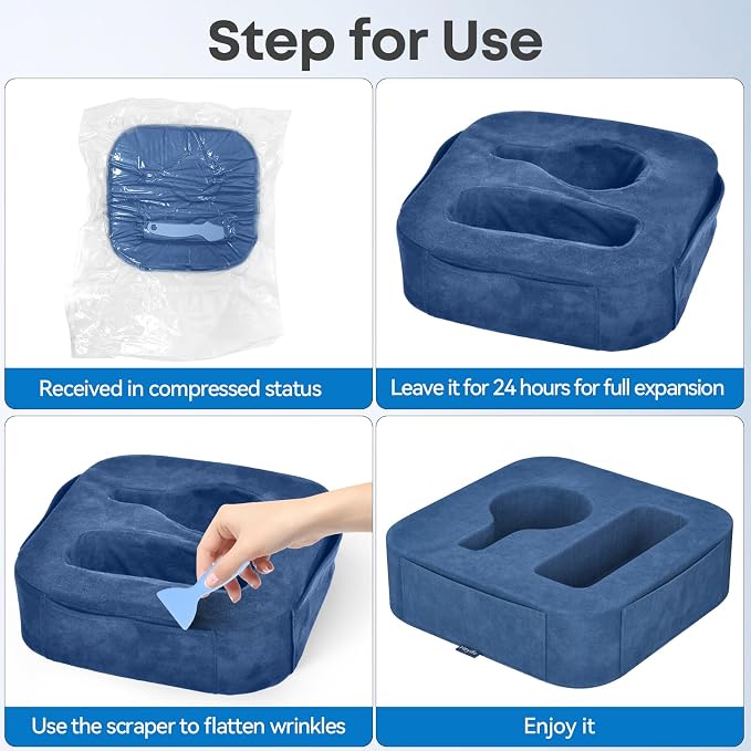 Couch Cup Holder Pillow, Couch Caddy for Drink, Snack, Phone, Remote, Game Controller, Removable and Washable Cup Cozy Pillow, Small Sofa Cup Holder Tray for Bed, Car, Desk, Sofa, Blue