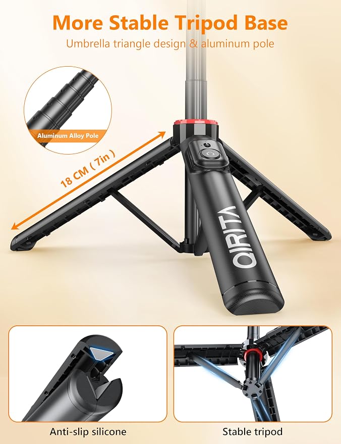 Selfie Stick Phone Tripod with Remote, 51" Aluminum Phone Stand for Cell Phone, 360° Rotation Portable Selfie Stick Tripod for iPhone 15/14 Pro Max/14 Pro/14/13 Pro, Android