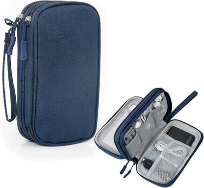 Electronic Organizer Travel Case Water Resistant Cord Pouches for Organization,Cable Organizer,All-in-One Double Layers Storage Bag for Accessories,Charger, Cable