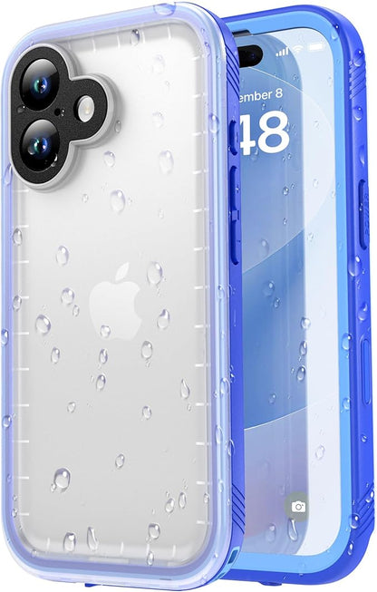 SPORTLINK for iPhone 17 Case - IP68 Waterproof Military Protective Full Body Heavy Duty Shockproof 360 Sealed Dustproof with Camera Screen Protector Phone Cover for iPhone 17 6.3" Blue