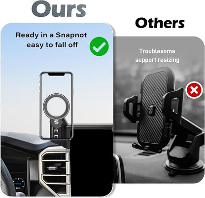 Car Phone Holder for 2022-2026 Toyota Tundra/2023 2024 2025 2026 Sequoia Accessories Apply to 14 Inch Touch Screen Fixed Clip Magnetic Cell Phone Mount Hands-Free 360 Degree Rotation