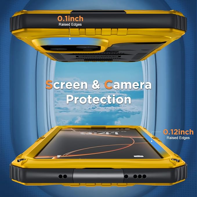 Beasyjoy for iPhone 16 Pro Max Case Waterproof, Metal Heavy Duty Full Body Protective Case with Built-in Screen Protector, Military Grade Shockproof Defender Cover for iPhone 16 Pro Max 6.9", Yellow