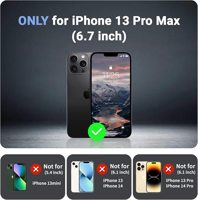 jaroco Magnetic for iPhone 13 Pro Max Case, [Compatible with MagSafe][Military Grade Drop Protection][Heavy Duty Protection][Non-Slip][Shockproof] 2-Layer Durable Bumper Phone Case 6.7''-Black