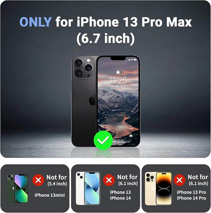 jaroco Magnetic for iPhone 13 Pro Max Case, [Compatible with MagSafe][Military Grade Drop Protection][Heavy Duty Protection][Non-Slip][Shockproof] 2-Layer Durable Bumper Phone Case 6.7''-Black