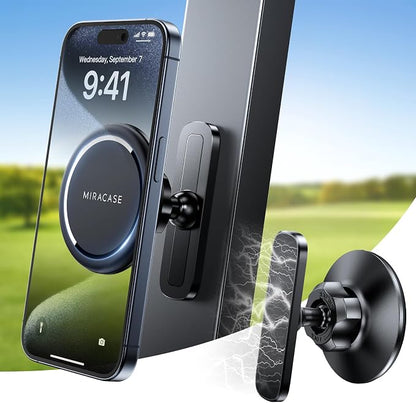Miracase Magnetic Golf Cart, Gym Phone Holder, Strong Magnet Phone Mount Compatible with iPhone, Google Pixel Any Smartphone, Golf Cart Accessories Phone Caddy Gift for Friends