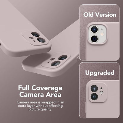 Magnetic for iPhone 12 Case, Compatible with MagSafe, [Full Camera Protection][Screen Protector] Silicone Shockproof Protective Phone Case for iPhone 12 6.1", Hazel