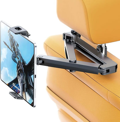 eSamcore for iPad Holder for Car Backseat, Triangular Retractable Arm Headrest Tablet Holder Deeper Clamp Tablet Car Mount Back Seat Kids Car Accessories for 4.7"-11" iPad Pro, Air, Mini, Galaxy Tab