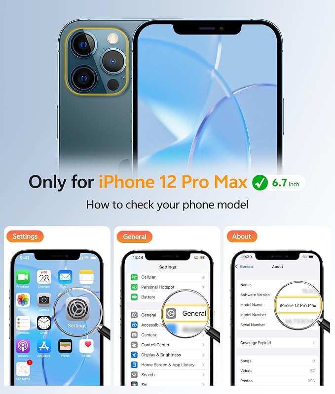 FNTCASE for iPhone 12 Pro Max Case: [Compatible with Magsafe] Translucent Matte Magnetic Phone Cover - Military Grade Drop Protection Shockproof Protective Cases - Blue