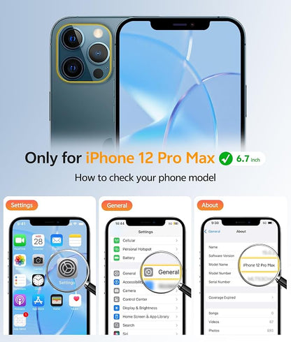 FNTCASE for iPhone 12 Pro Max Case: [Compatible with Magsafe] Translucent Matte Magnetic Phone Cover - Military Grade Drop Protection Shockproof Protective Cases - Blue