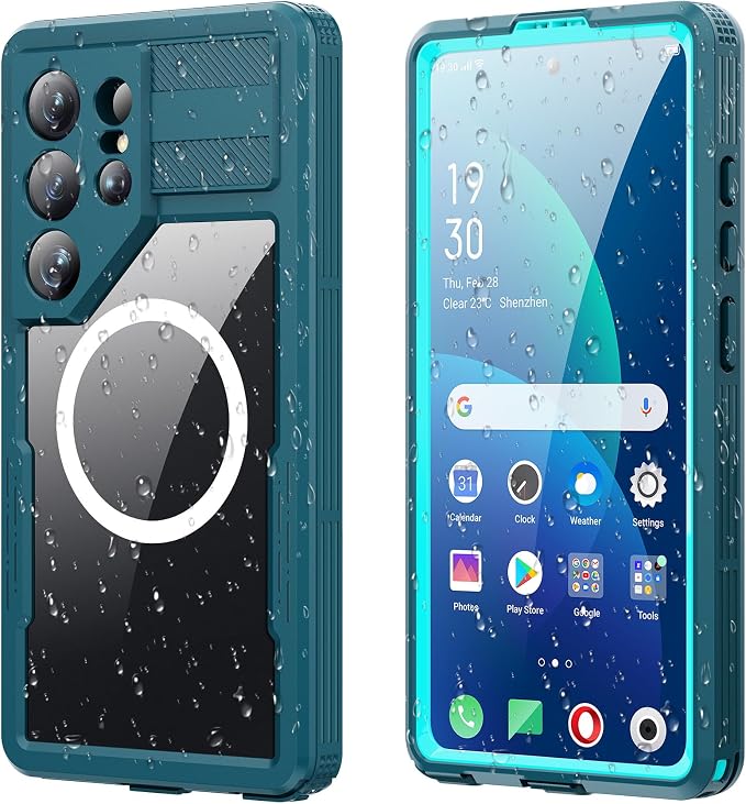 Losin Compatible with Galaxy S26 Ultra Case Waterproof Magnetic [Compatible with MagSafe] [Drop Protection] [IP68 Underwater] Full Body Shockproof Protective Phone Case, Teal