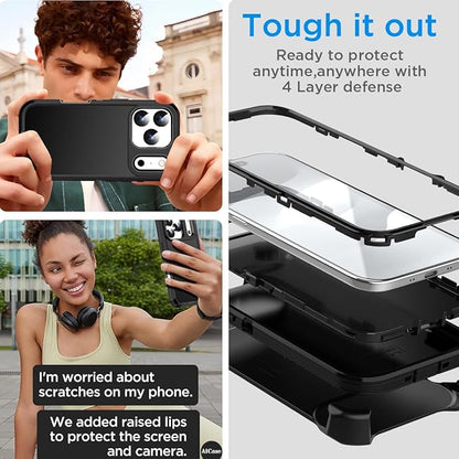 AICase for iPhone 17 Pro Case+Belt-Clip Holster 6.3",Heavy Duty Drop Protection Full Body Rugged Shockproof/Drop Proof/DustProof Military Grade Tough Durable Cover for iPhone 17 Pro 2025_27