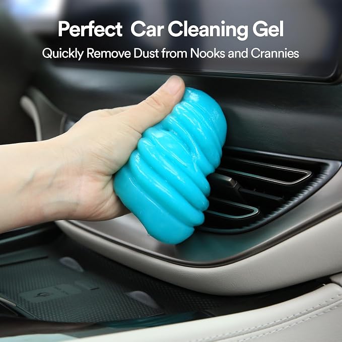PULIDIKI Car Cleaning Gel for Car Detailing Putty Car Slime Cleaner Car Interior Cleaner Car Cleaning Supplies Auto Cleaning Kits Car Putty Car Accessories Blue Orange (2Pack)