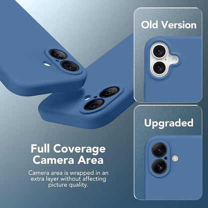 Magnetic for iPhone 17 Case, Compatible with MagSafe, [Full Camera Protection][Screen Protector] Silicone Shockproof Protective Phone Case for iPhone 17 6.3", Lake Blue