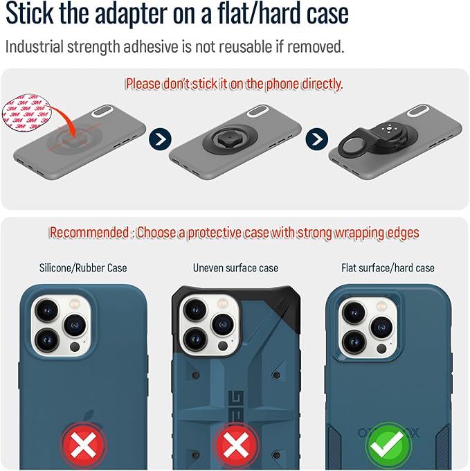 Bike Phone Mount,Mountain Bicycle Stem Cell Phone Holder,Universal Aluminum Handlebar Phone Clamp,MTB Road Bike Cycling Mobile Phone Clip,Quick Attach/Release 【Series C-2nd Gen】