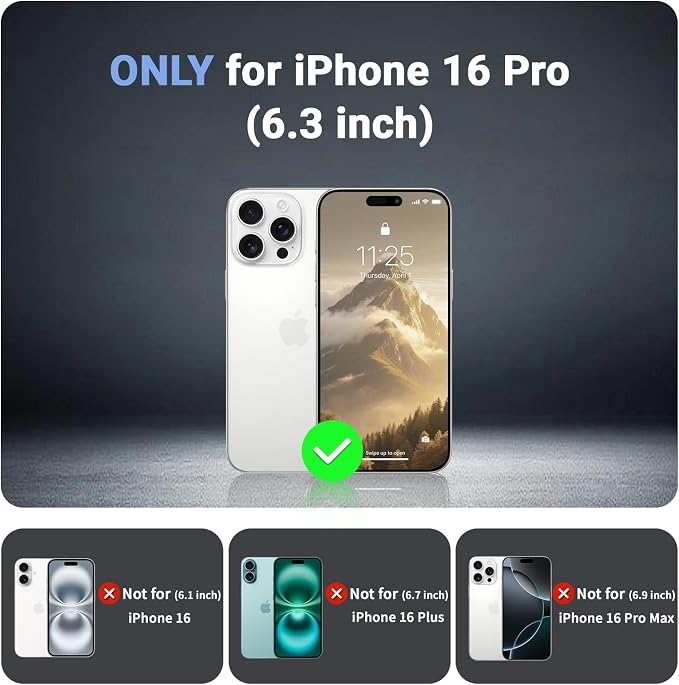 jaroco Magnetic for iPhone 16 Pro Case, [Compatible with MagSafe][Military Grade Drop Protection][Heavy Duty Protection][Non-Slip][Shockproof] 2-Layer Durable Bumper Phone Case 6.3''-Antique White